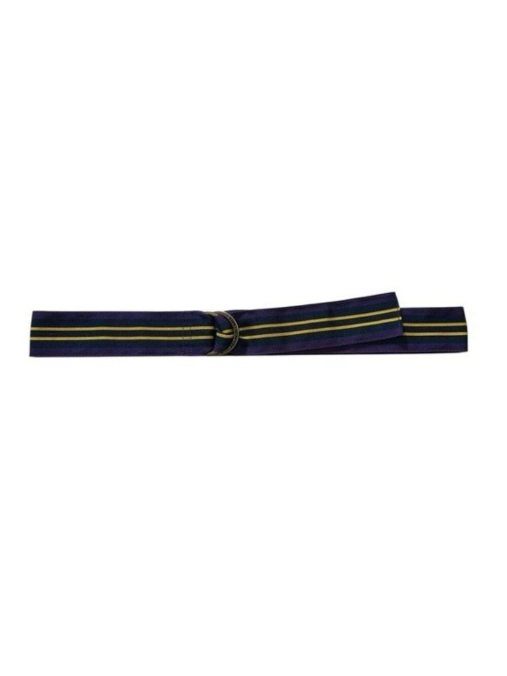 Polo Ralph Lauren Women's D Ring Belt Striped Purple Yellow Preppy 31" Length